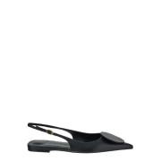 Leren Slingbacks Duelo Platen Jacquemus , Black , Dames