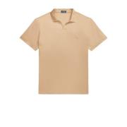 Korte Mouw Camel Poloshirt Polo Ralph Lauren , Brown , Heren