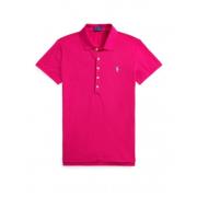 Julie Slim Fit Korte Mouw Polo Polo Ralph Lauren , Pink , Dames