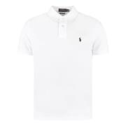 Katoen Piqué Polo Shirt Slim Fit Polo Ralph Lauren , White , Dames