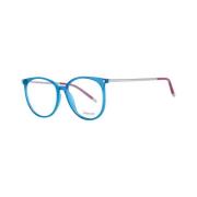 Blauwe Ronde Acetaat Optische Frames voor Vrouwen Ana Hickmann , Blue ...