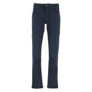 Slim Tapered Katoenen Broek 7 For All Mankind , Blue , Heren