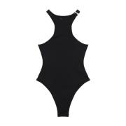 Zwarte Lycra Badpak The Attico , Black , Dames