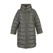 Nylon Gewatteerde Jas Herno , Gray , Dames