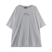 Katoenen Logo T-shirt Diesel , White , Heren