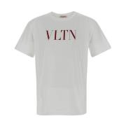 Stijlvolle Tee met Vltn Ontwerp Valentino , White , Heren