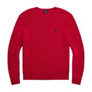 Kabeltrui Wol-Kasjmier Polo Ralph Lauren , Red , Heren