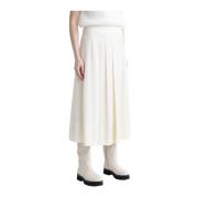 Zachte touch viscose mix rok Peserico , Beige , Dames