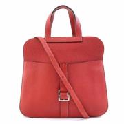 Pre-owned Leather handbags Hermès Vintage , Red , Dames