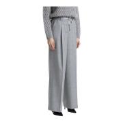 Lurex wol palazzo broek Peserico , Gray , Dames