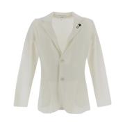 Wollen Gebreide Blazer Lardini , White , Heren