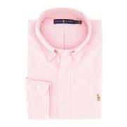 Casual Roze Shirt Katoenmix Polo Ralph Lauren , Pink , Heren