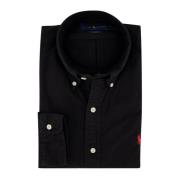 Zwart casual overhemd slim fit Polo Ralph Lauren , Black , Heren