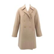 Pre-owned Wool outerwear Hermès Vintage , Beige , Dames