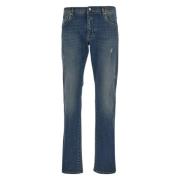 Slim katoenen stretch jeans Dolce & Gabbana , Blue , Heren