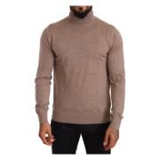 Luxe Cashmere Coltrui Dolce & Gabbana , Brown , Heren