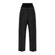 Broek met elastische tailleband Alaïa , Black , Dames