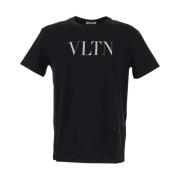 Katoenen Vltn T-shirt Valentino , Black , Heren