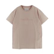 Katoenen Logo T-Shirt Maison Margiela , Pink , Dames