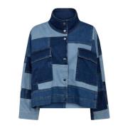 Patchwork Denim Jack Co'Couture , Blue , Dames