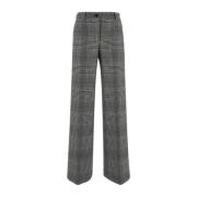 Wollen Straight Broek Dolce & Gabbana , Gray , Dames