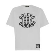 Katoenen T-shirt Dolce & Gabbana , White , Heren