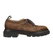 Bruine Gesloten Schoenen Elegante Stijl Santoni , Brown , Heren