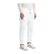 Corduroy joggers met zakken Peserico , White , Heren