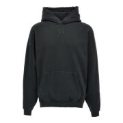 Zwarte Katoenen Hoodie met Logoprint 44 Label Group , Black , Heren