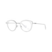 Witte Cat Eye Metalen Optische Frames Moncler , White , Dames