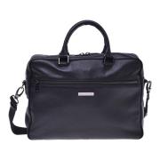 Professional bag in black tumbled leather Baldinini , Black , Heren