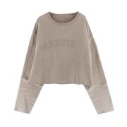 Katoenen Logo Sweatshirt Maison Margiela , Pink , Dames