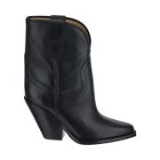 Zwarte Leren Texaanse Enkellaarzen Isabel Marant , Black , Dames