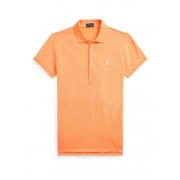 Julie Slim Fit Korte Mouw Polo Polo Ralph Lauren , Orange , Dames