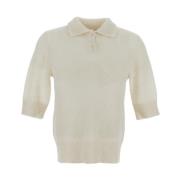 Alpaca Gebreide Polo Lardini , Beige , Dames