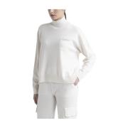 Wol, zijde en kasjmier coltrui Peserico , White , Dames