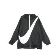 Zwarte Windbreaker Jas met Swoosh Nike , Black , Heren