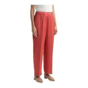 Viscose satijnen broek Peserico , Red , Dames