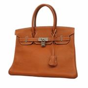 Pre-owned Leather handbags Hermès Vintage , Brown , Dames