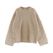 Wollen breigoed voor vrouwen Ganni , Beige , Dames