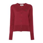 Bordeaux Gebreide Trui met Orb Logo Vivienne Westwood , Red , Dames