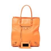 Pre-owned Leather balenciaga-bags Balenciaga Vintage , Orange , Dames