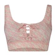 Roze Dames Top met Brede Bandjes Guess , Pink , Dames