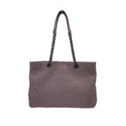 Pre-owned Leather shoulder-bags Bottega Veneta Vintage , Purple , Dame...