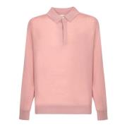 Luxe Roze Merino Wol T-Shirts PS By Paul Smith , Pink , Heren