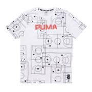 Basketbalveld Print T-shirt Puma , Multicolor , Heren