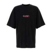 Klassiek Zwart Katoenen T-shirt Oamc , Black , Heren