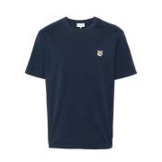 Fox Head Regular T-Shirt Navy Maison Kitsuné , Blue , Heren