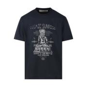 Gewone geverfde bedrukte T-shirt Golden Goose , Black , Heren