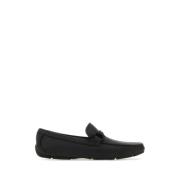 Zwarte leren Front loafers Salvatore Ferragamo , Black , Heren